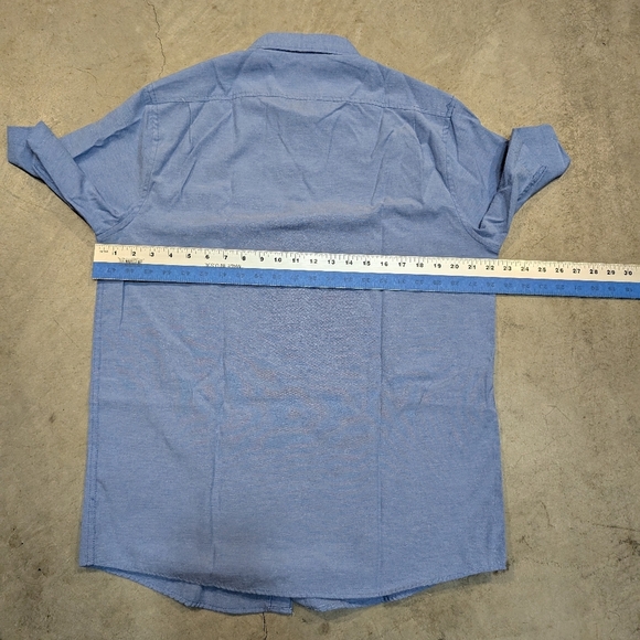 Altamont Men's XL Cotton Button Up Shirt Short Sleeve Blue - Picture 8 of 8